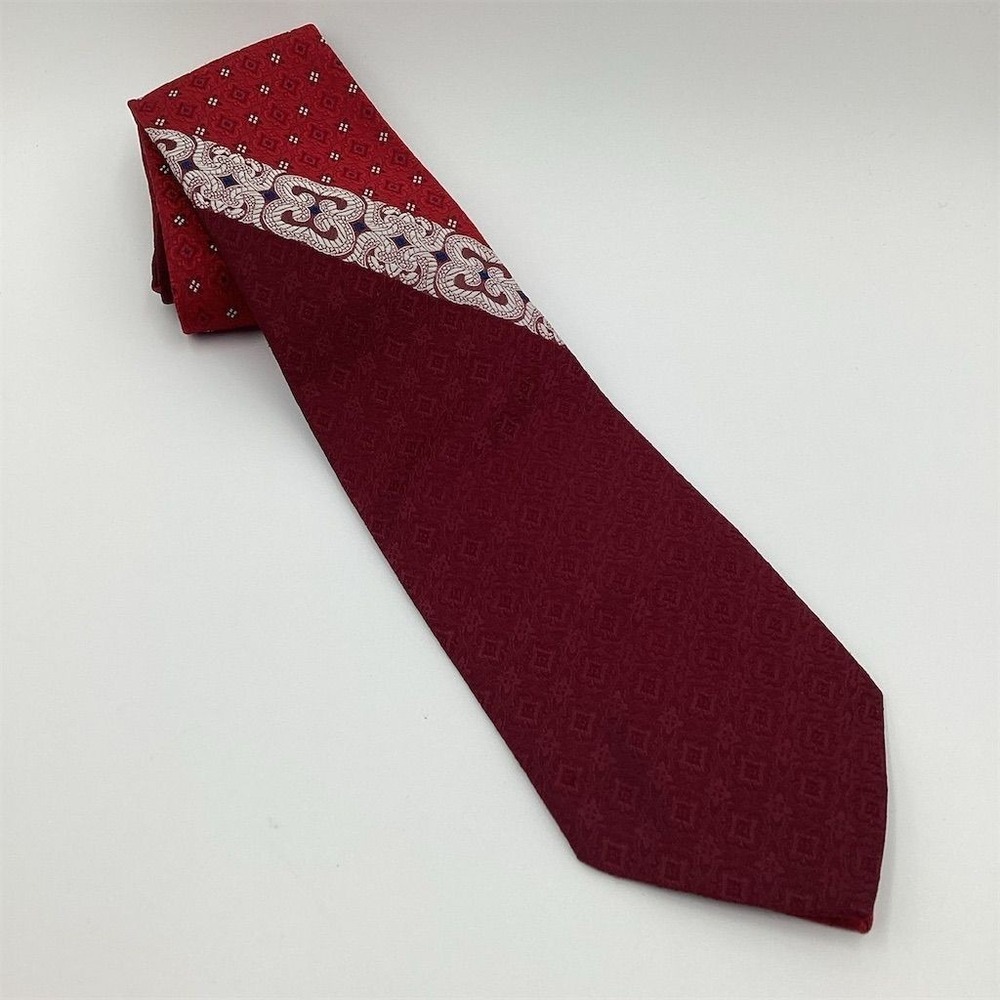 Beau Brummell Vintage Red Floral Men's Designer Necktie